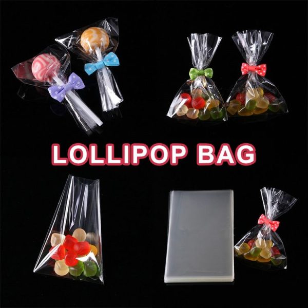 2 Set 100 PCS / Set Gift Lollipop Cookie Bag Packaging Supplies, Specification: 6*9 Double Sided 7 Wire - Image 3