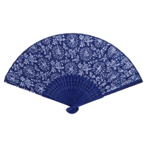2 PCS 6 inch Women Single-sided Bamboo Fan Fabric Fan Featuring Craft Fan, Random Pattern Delivery - Image 5