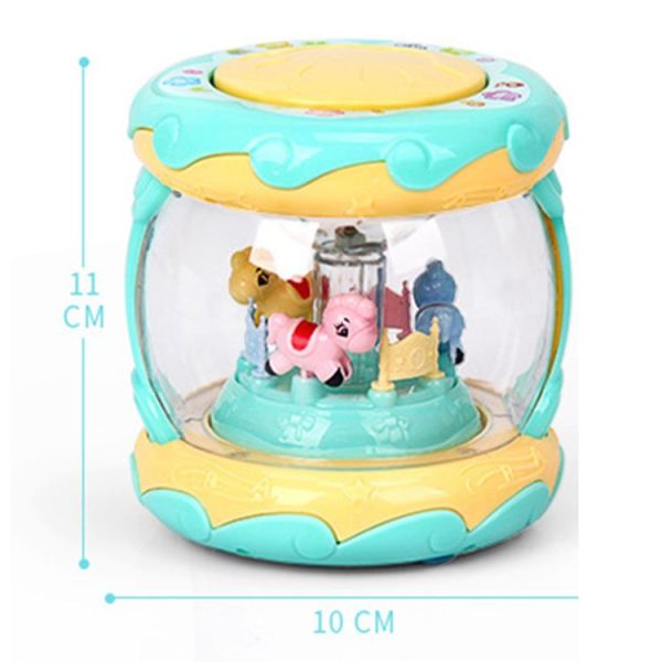 Children Touch Multi-function Hand Drum Music Early Education Intelligence Toys with Lights (Green) - Image 3