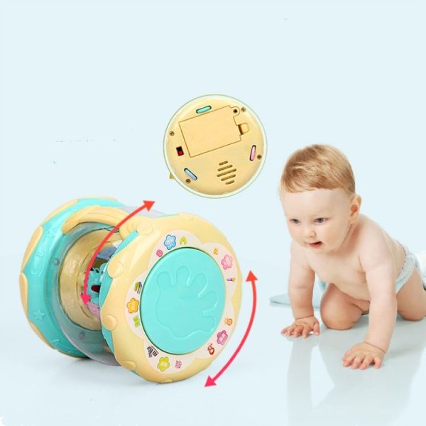 Children Touch Multi-function Hand Drum Music Early Education Intelligence Toys with Lights (Green) - Image 4