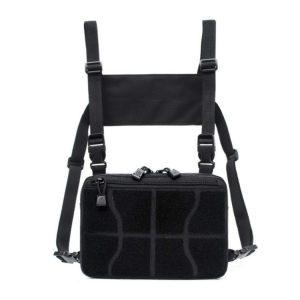 Multi-functional Chest Bag for Outdoor Sports Portable Storage Backpack (Black)