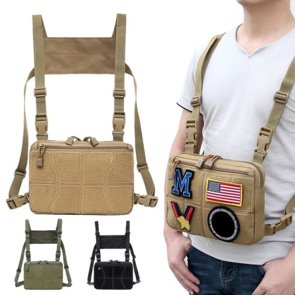 Multi-functional Chest Bag for Outdoor Sports Portable Storage Backpack (Black) - Image 10