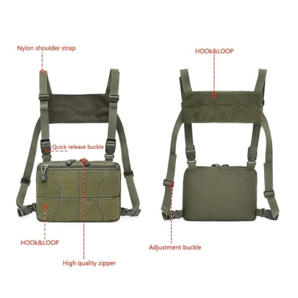 Multi-functional Chest Bag for Outdoor Sports Portable Storage Backpack (Black) - Image 4