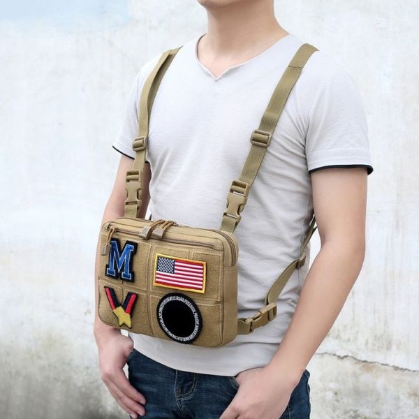 Multi-functional Chest Bag for Outdoor Sports Portable Storage Backpack (Black) - Image 9