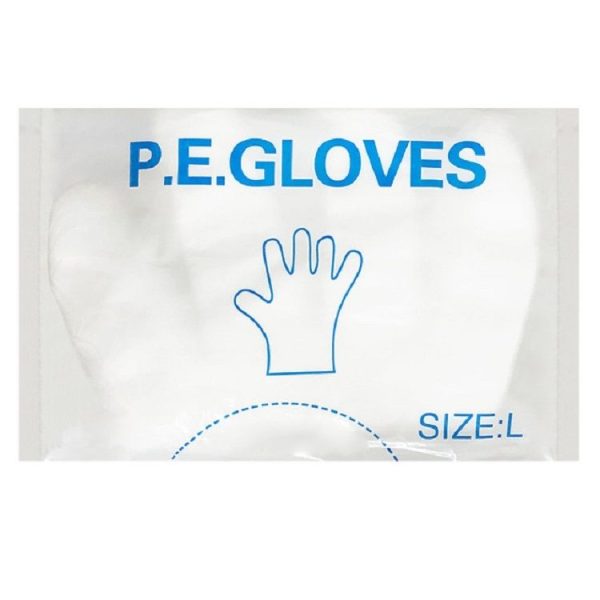 2 Packs Disposable PE Gloves Transparent Thickened Food Grade Film Gloves, Specification: 100 PCS / Pack 0.6g White - Image 6