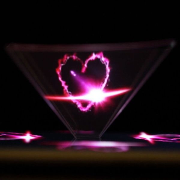 10 PCS 3D Pyramid Magic Projection Mobile Phone Simple Holographic Projection Film - Image 6