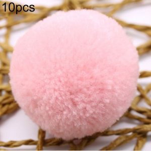 10 PCS Candy Color Toy Ball Decoration Fur Ball (Pink)