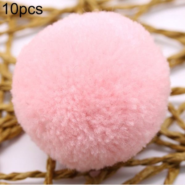 10 PCS Candy Color Toy Ball Decoration Fur Ball (Pink)