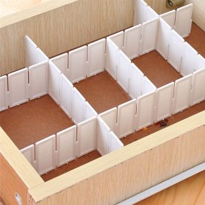 4 PCS 7x43cm S Heightening and Thickening Multiple Free Combination Plate Cabinet Drawer Partition Board Storage Organizer