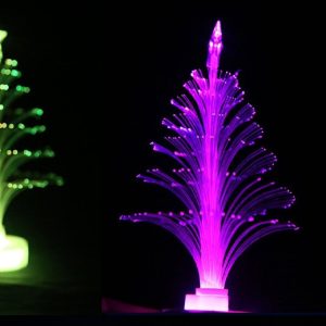 2 PCS Colorful Fiber Optic Creative Flashing Christmas Tree LED Night Light