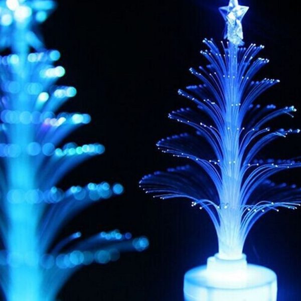 2 PCS Colorful Fiber Optic Creative Flashing Christmas Tree LED Night Light - Image 3