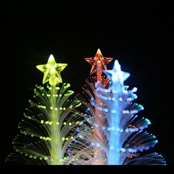 2 PCS Colorful Fiber Optic Creative Flashing Christmas Tree LED Night Light - Image 4