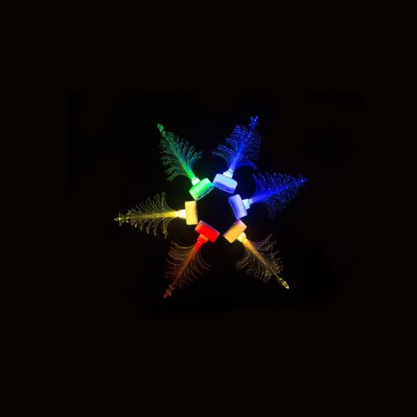 2 PCS Colorful Fiber Optic Creative Flashing Christmas Tree LED Night Light - Image 7