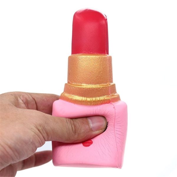 2 PCS Soft Beauty Lipstick Slow Rising Squeeze Relieve Stress Toy Squishy Stress Relief Toy Funny Kids Toy - Image 4