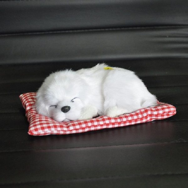 Simulation Will Call the Sleeping Dog Ornaments Toy Creative Doll Children Gift (White) - Image 2