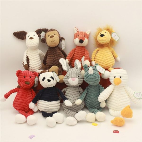 Striped Animal Plush Toy Doll Creative Animal Doll, Type: Gray Rabbit, Height: 42cm - Image 3