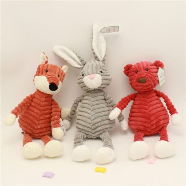 Striped Animal Plush Toy Doll Creative Animal Doll, Type: Gray Rabbit, Height: 42cm - Image 4