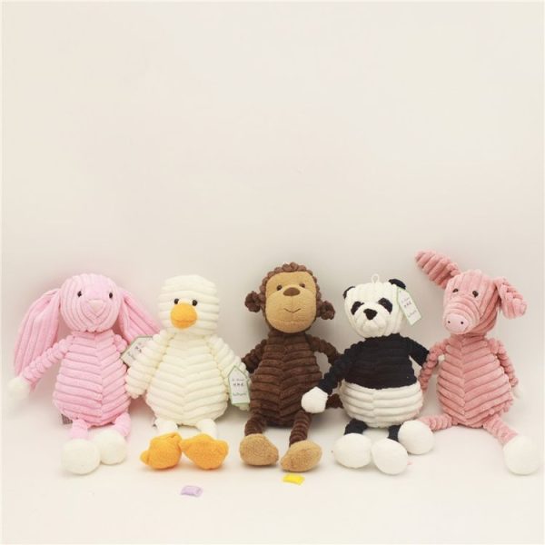 Striped Animal Plush Toy Doll Creative Animal Doll, Type: Gray Rabbit, Height: 42cm - Image 5