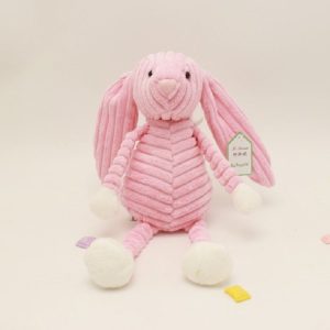 Striped Animal Plush Toy Doll Creative Animal Doll, Type: Pink Rabbit, Height: 42cm