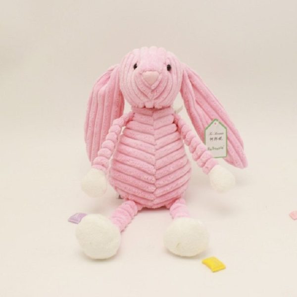 Striped Animal Plush Toy Doll Creative Animal Doll, Type: Pink Rabbit, Height: 42cm - Image 2