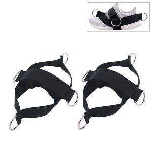 1 Pair Fitness Shoe Cover Pull Rope Fitness Equipment Straps (Black)