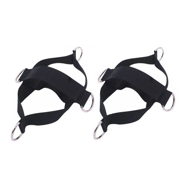 1 Pair Fitness Shoe Cover Pull Rope Fitness Equipment Straps (Black) - Image 2