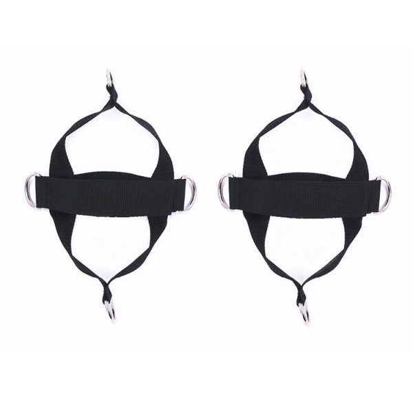 1 Pair Fitness Shoe Cover Pull Rope Fitness Equipment Straps (Black) - Image 3