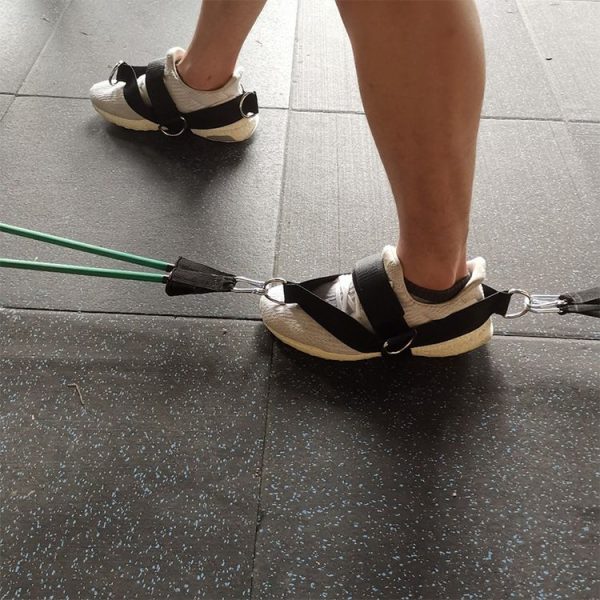 1 Pair Fitness Shoe Cover Pull Rope Fitness Equipment Straps (Black) - Image 5
