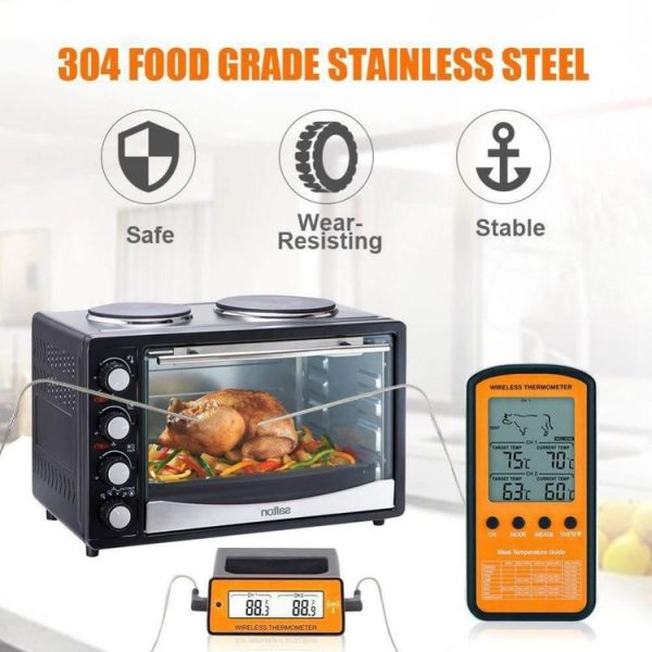 Wireless Remote BBQ Thermometer Dual Probe Digital Cooking Meat Food Oven Thermometer - Image 3