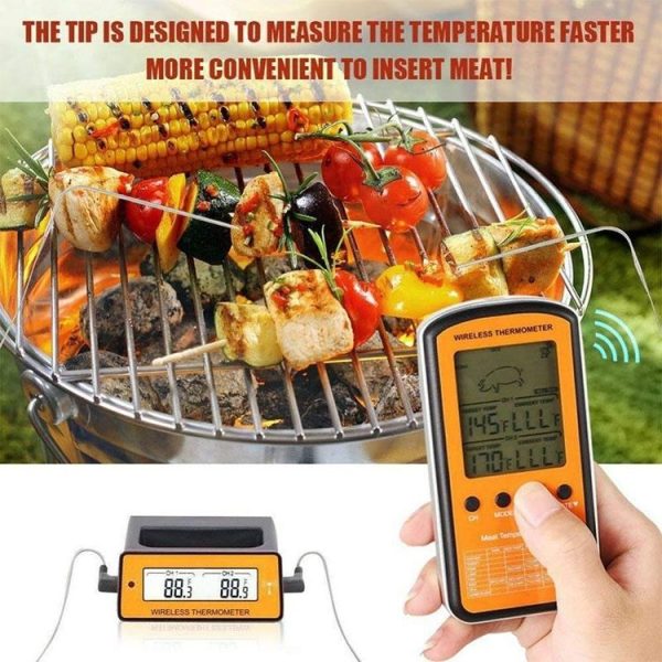 Wireless Remote BBQ Thermometer Dual Probe Digital Cooking Meat Food Oven Thermometer - Image 4