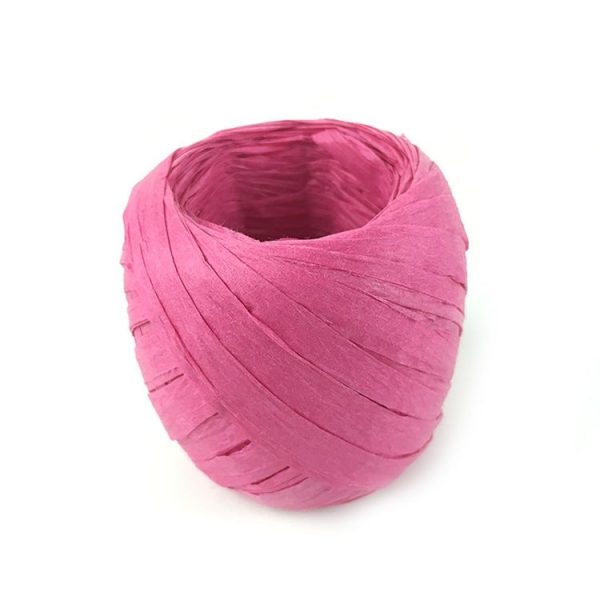 20M Paper Rope Raffia Ribbon Natural Lace Rope Gift Box Wrapping DIY Decoration (Pink) - Image 2