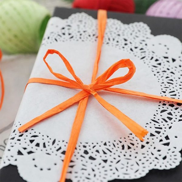 20M Paper Rope Raffia Ribbon Natural Lace Rope Gift Box Wrapping DIY Decoration (Pink) - Image 7