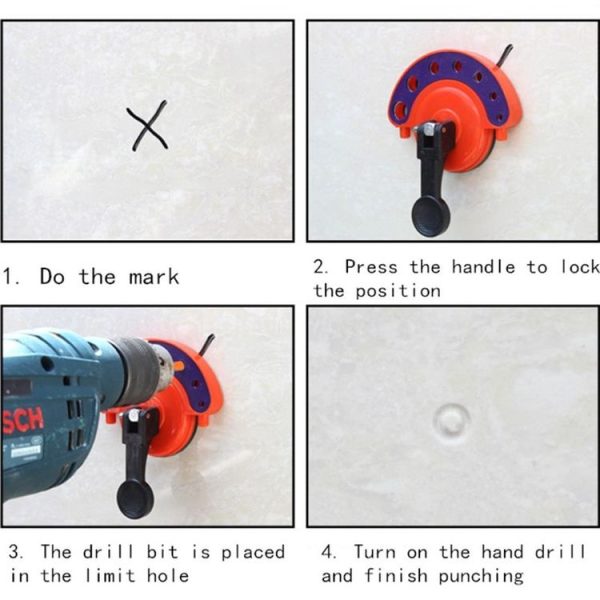 Tile Glass Hole Cutter Tool Drill Fixed Suction Cup - Image 6