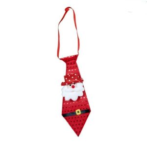 LED Lights Christmas Glow Sequins Tie Children Cartoon Tie Decoration, Type: Glowing Old Man