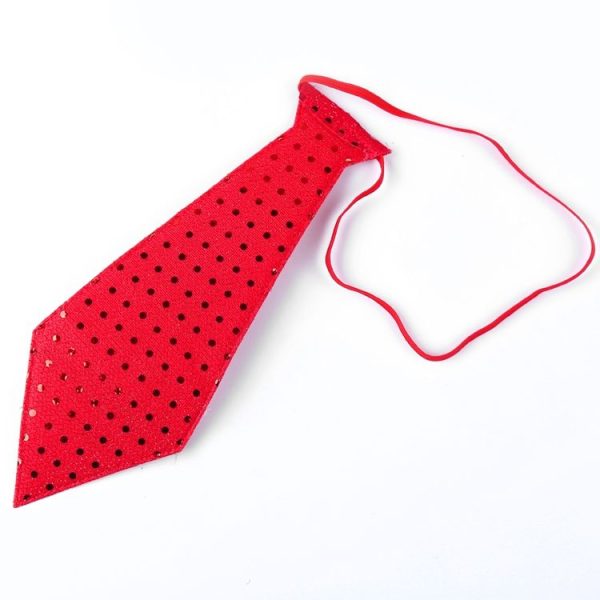 LED Lights Christmas Glow Sequins Tie Children Cartoon Tie Decoration, Type: Glowing Old Man - Image 3