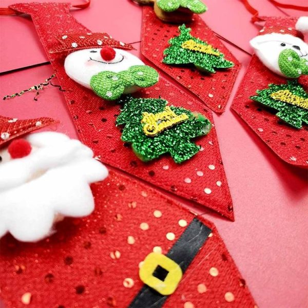 LED Lights Christmas Glow Sequins Tie Children Cartoon Tie Decoration, Type: Glowing Bear - Image 4