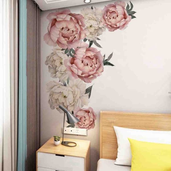 Peony Rose Flowers Wall Sticker Home Decor - Image 2