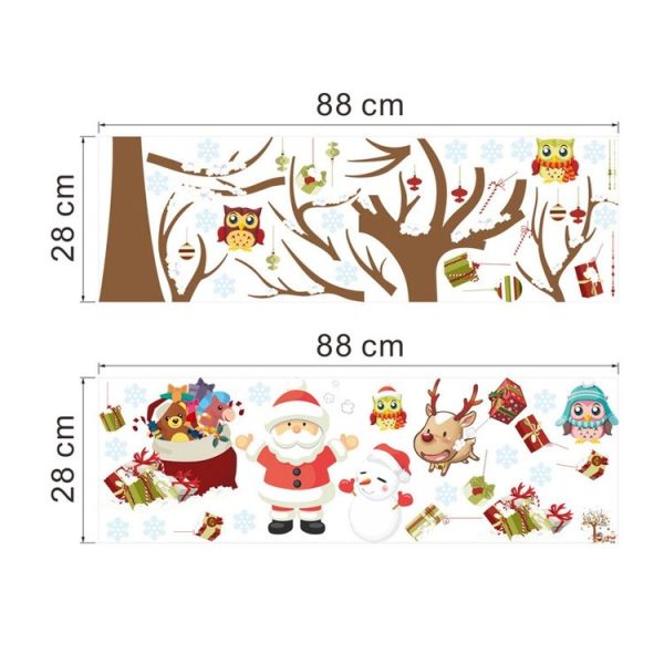 Christmas Tree Santa Claus Children Room Bedroom Living Room Wall Sticker - Image 6