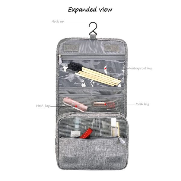 Cubes Portable Large Capacity Simple Multi-function Organize Bag Travel Storage Bag (Grey) - Image 3