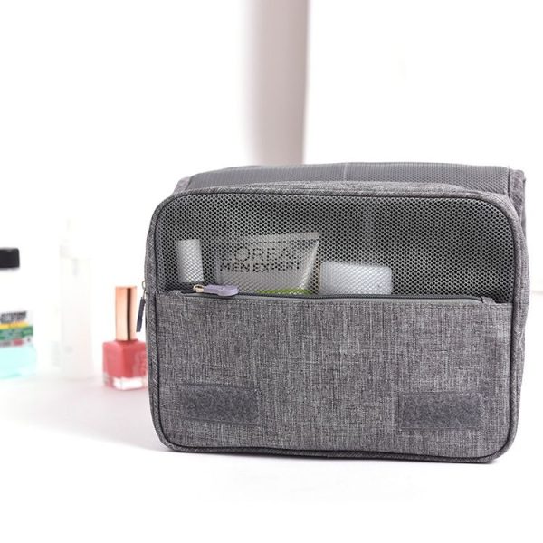 Cubes Portable Large Capacity Simple Multi-function Organize Bag Travel Storage Bag (Grey) - Image 5