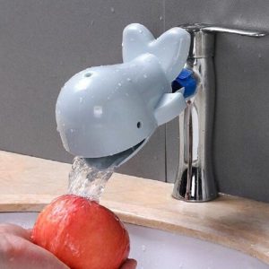 Children Hand Washing Water Cartoon Long Anti Splashing Sink Faucet Extender (Grey)