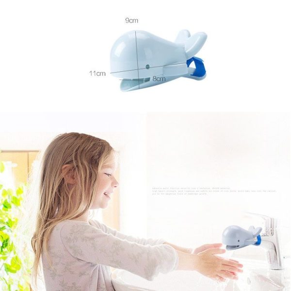Children Hand Washing Water Cartoon Long Anti Splashing Sink Faucet Extender (Grey) - Image 6