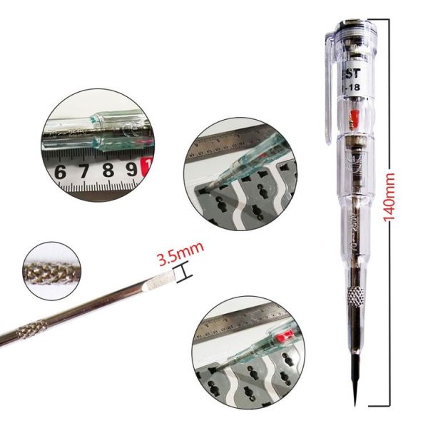 70-250V IP56 Waterproof Voltage Tester Induced Electric Pen Detector Screwdriver Probe Test Pen - Image 5