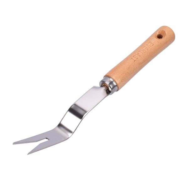 Thick Stainless Steel Weeder Wooden Handle Root Picking Tool - Image 2