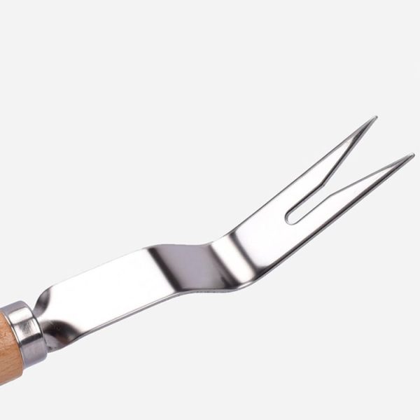Thick Stainless Steel Weeder Wooden Handle Root Picking Tool - Image 4