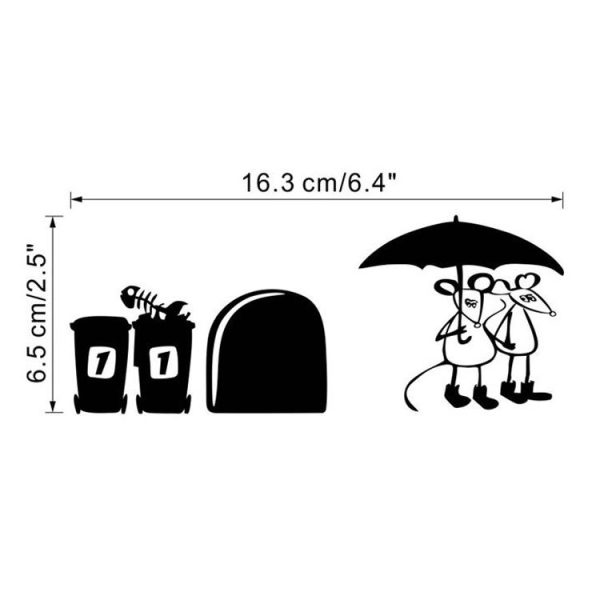Mouse Hole Living Room TV Background Wall Decoration Wall Sticker Creative Home Stickers, Model: Couple - Image 3