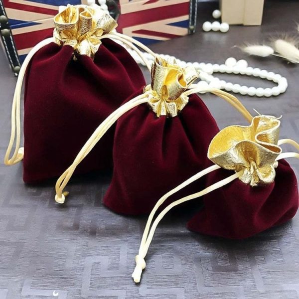 Velvet Bag Jewelry Storage Bag Christmas New Year Holiday Blessing Bag, Size: 10x12cm (Black) - Image 4