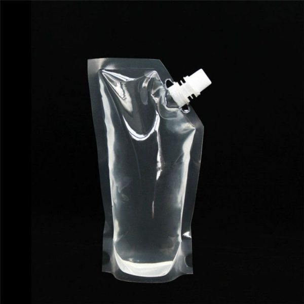 4 PCS Transparent Self-Supporting Mouth Bag Milk Juice Drink Outlet Wine Bag, Size: M