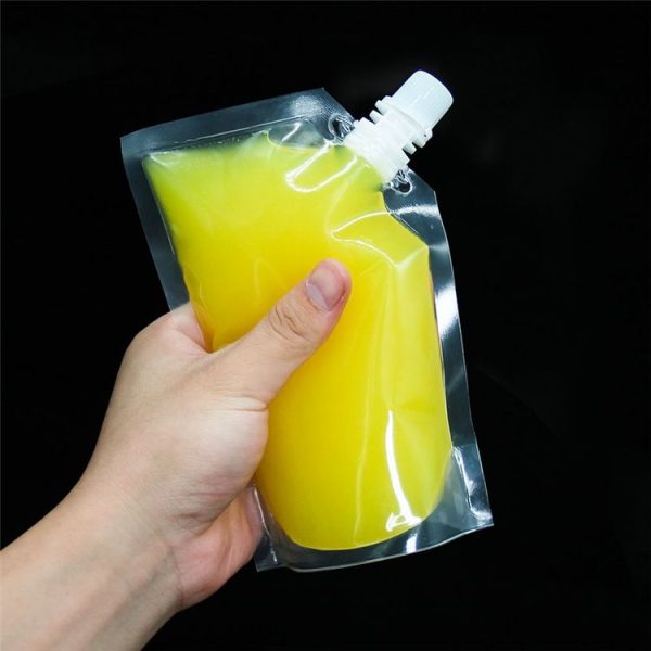 4 PCS Transparent Self-Supporting Mouth Bag Milk Juice Drink Outlet Wine Bag, Size: M - Image 10