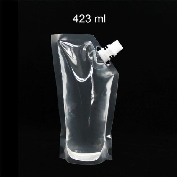 4 PCS Transparent Self-Supporting Mouth Bag Milk Juice Drink Outlet Wine Bag, Size: M - Image 3